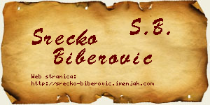 Srećko Biberović vizit kartica